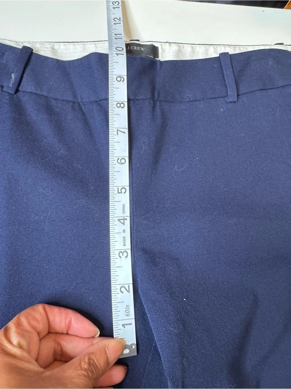 J.Crew Minnie Pants Women’s 8 Tall Navy Blue Stretch Ankle Career Slim Fit